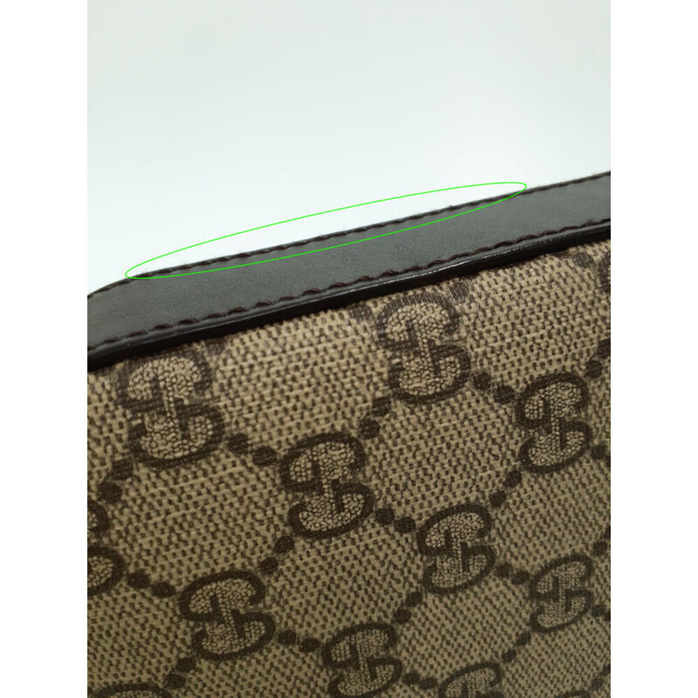 Gucci Messenger GG Supreme Brown Shoulder Bag Crossbody - Picture 7 of 9